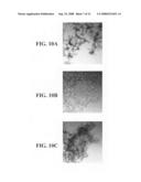 Proton-exchange composite containing nanoparticles having outer oligomeric ionomer, and methods of forming diagram and image