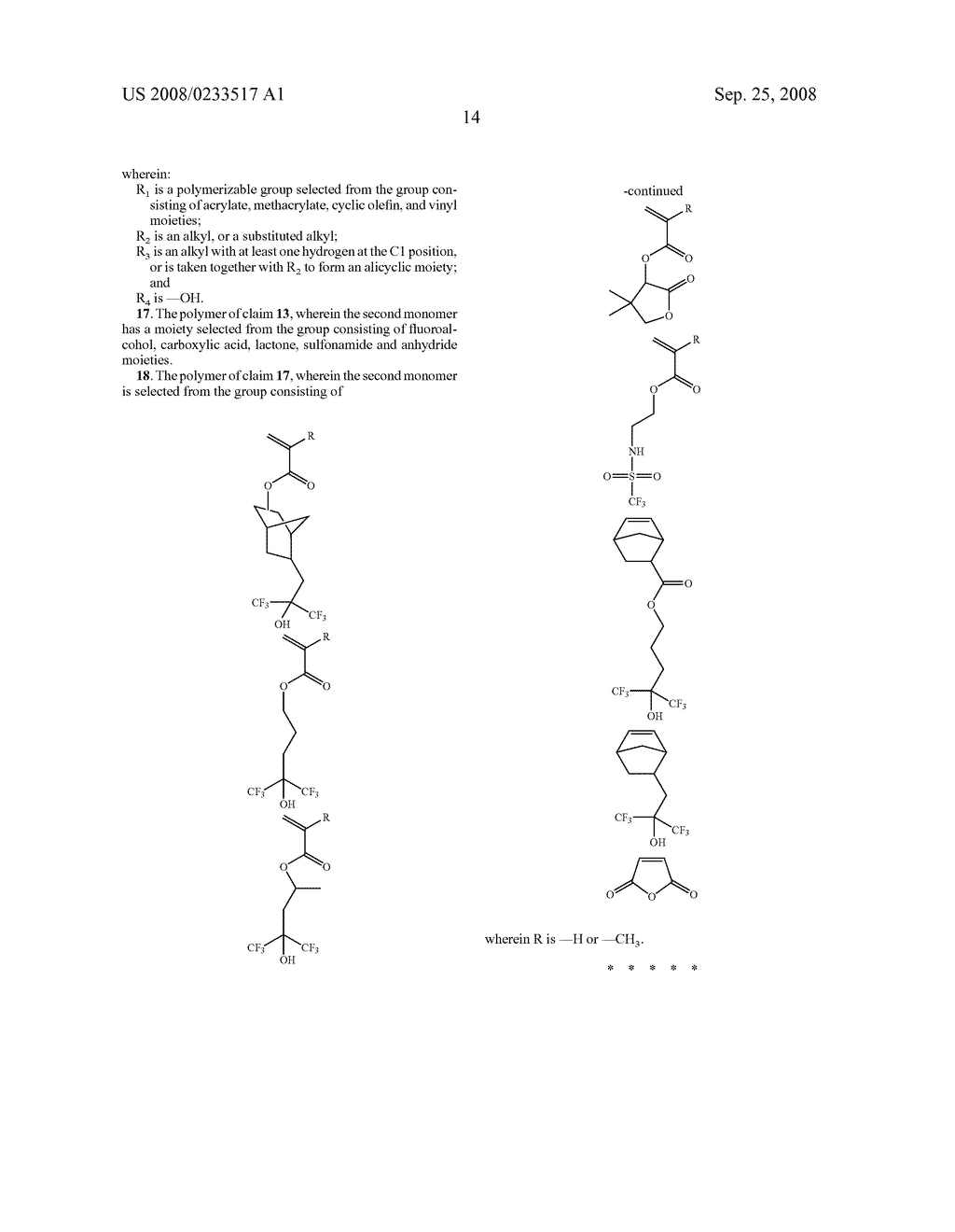 Negative Resists Based on Acid-Catalyzed Elimination of Polar Molecules - diagram, schematic, and image 15