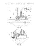 Dental machining device and method for monitoring sealing elements in dental machining devices diagram and image