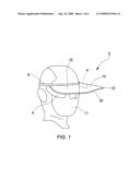 Collapsible flight training hood diagram and image