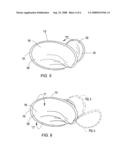 Collapsible flight training hood diagram and image