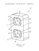 Device for restricting unauthorized access to electrical receptacles diagram and image