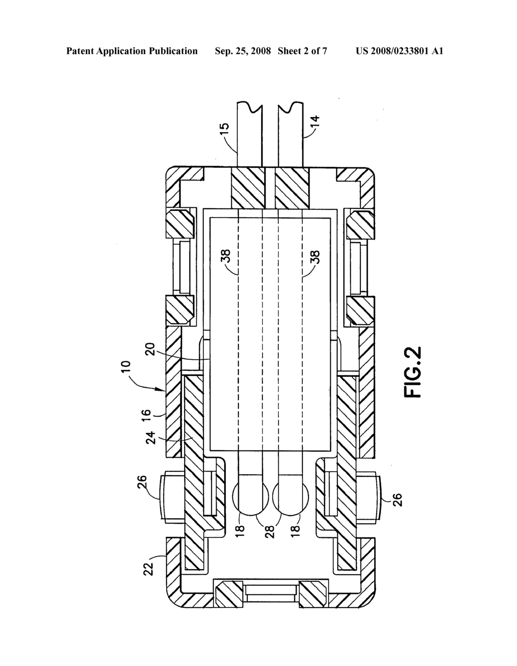 Electrical connector with ferrite block assembly - diagram, schematic, and image 03