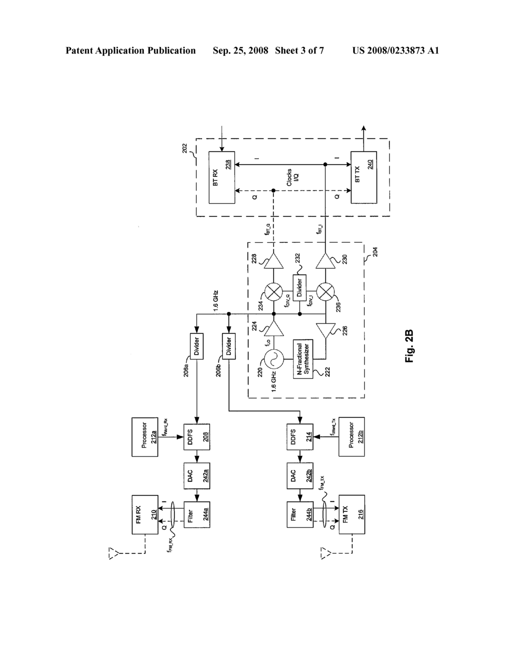 METHOD AND SYSTEM FOR SIMULTANEOUS FM TRANSMIT AND FM RECEIVE FUNCTIONS USING AN INTEGRATED BLUETOOTH LOCAL OSCILLATOR GENERATOR (LOGEN) - diagram, schematic, and image 04