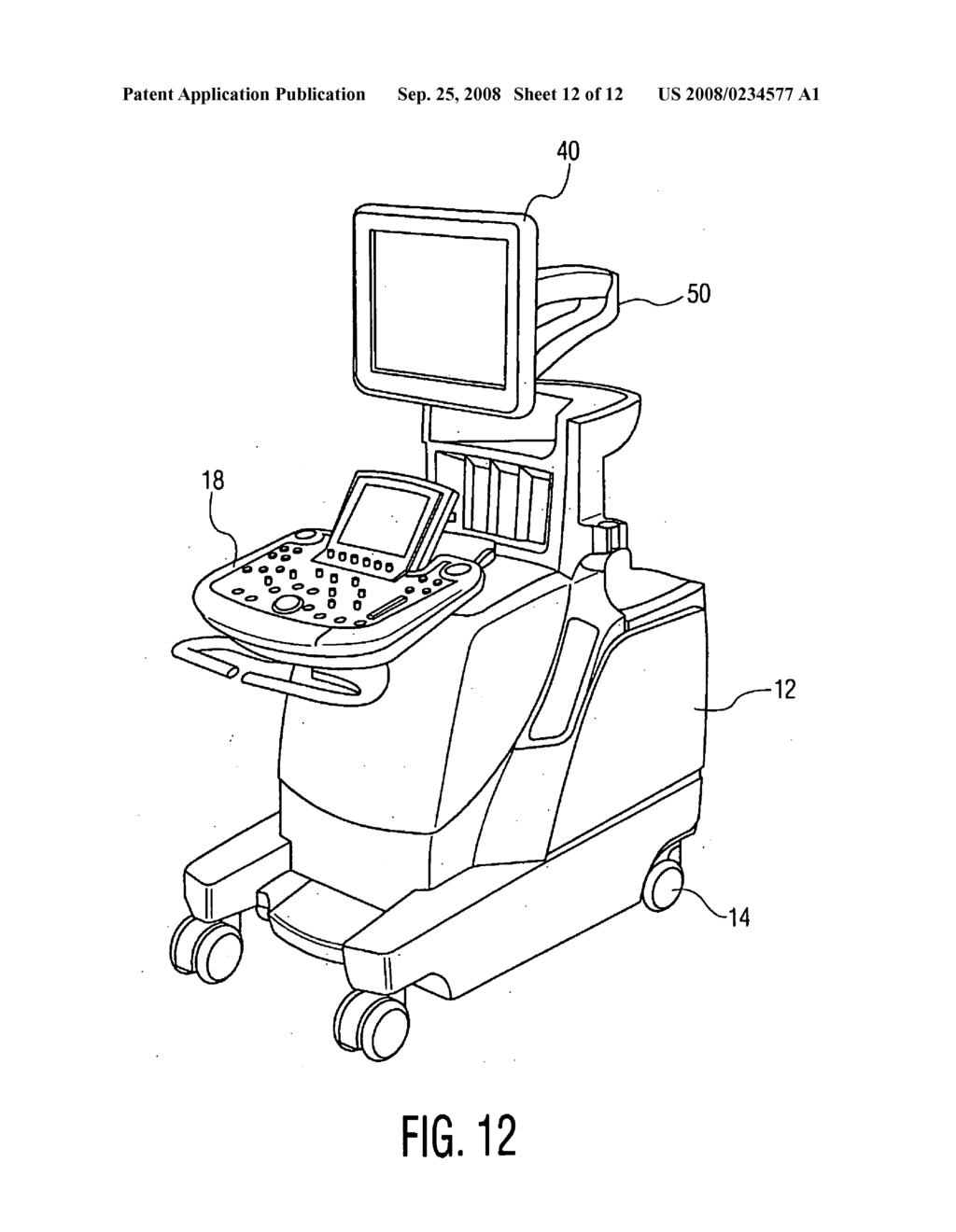 Diagnostic Ultrasound System with Articulating Flat Panel Display - diagram, schematic, and image 13