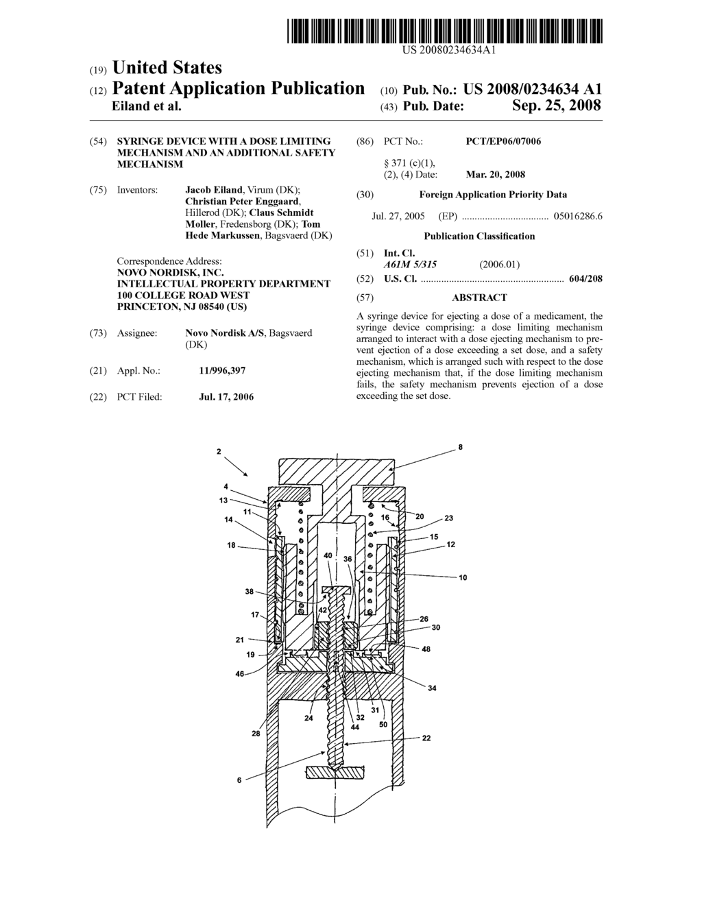 Syringe Device With a Dose Limiting Mechanism and an Additional Safety Mechanism - diagram, schematic, and image 01