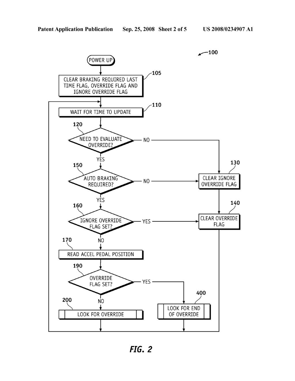 Override of Automatic Braking in a Collision Mitigation and/or Avoidance System - diagram, schematic, and image 03