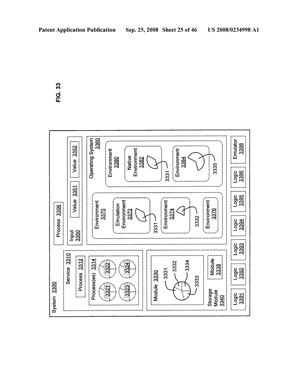 Coordinating instances of a thread or other service in emulation - diagram, schematic, and image 26