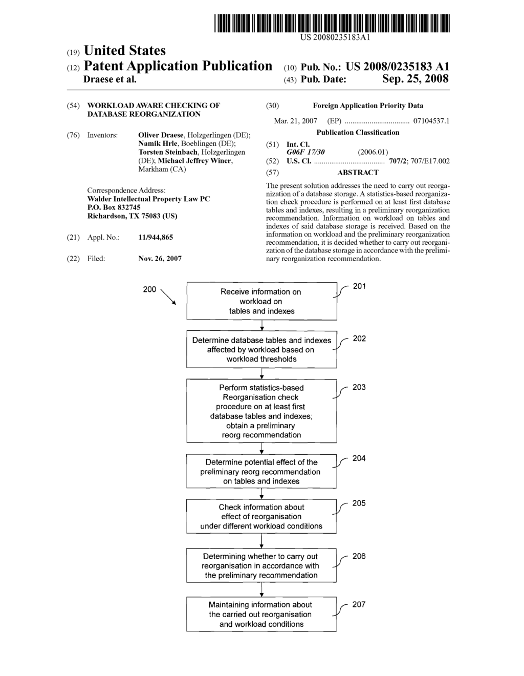 Workload Aware Checking of Database Reorganization - diagram, schematic, and image 01