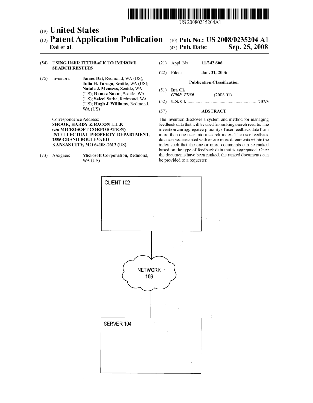 Using user feedback to improve search results - diagram, schematic, and image 01