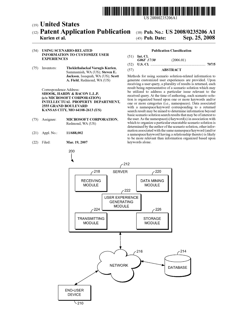 USING SCENARIO-RELATED INFORMATION TO CUSTOMIZE USER EXPERIENCES - diagram, schematic, and image 01