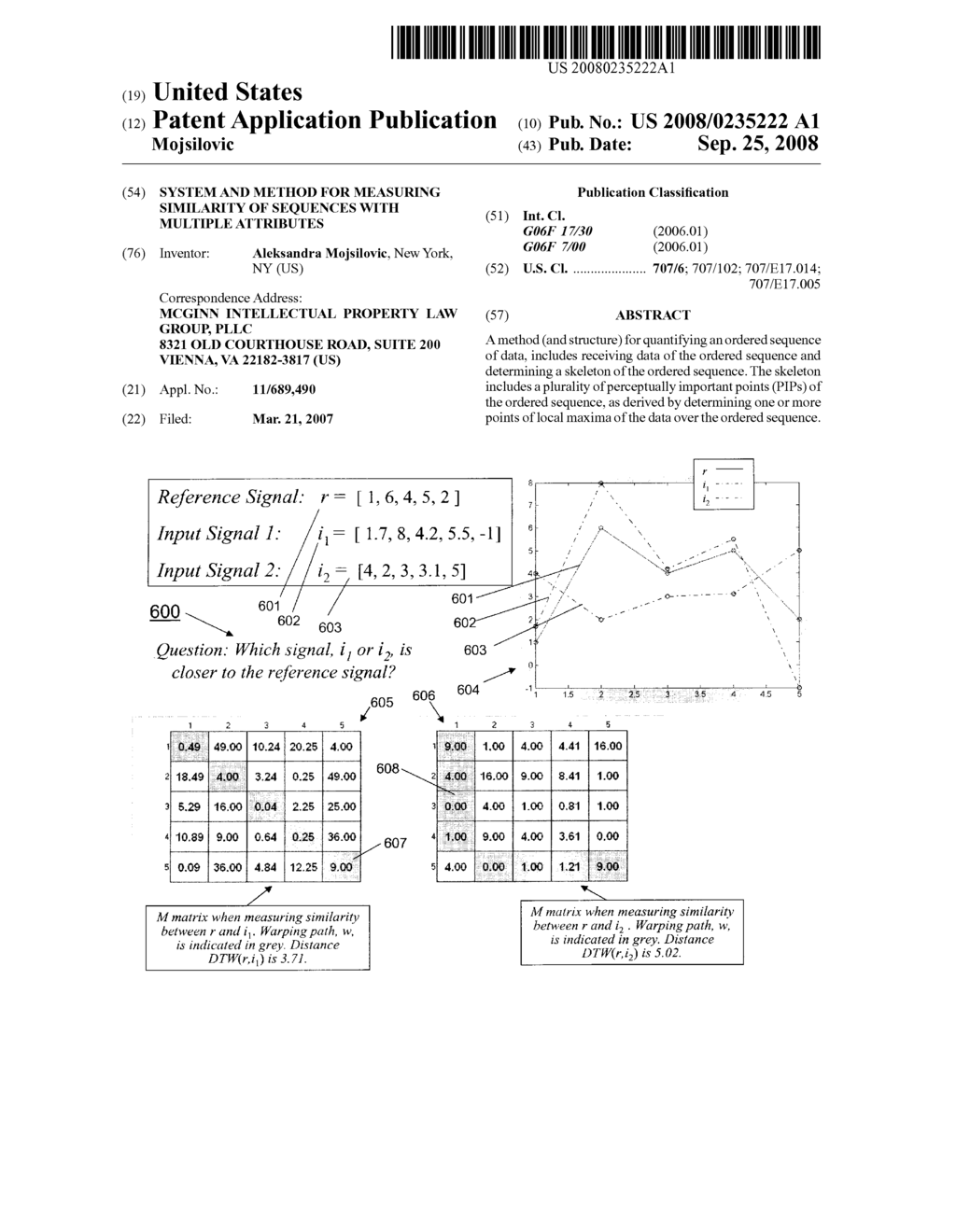 SYSTEM AND METHOD FOR MEASURING SIMILARITY OF SEQUENCES WITH MULTIPLE ATTRIBUTES - diagram, schematic, and image 01