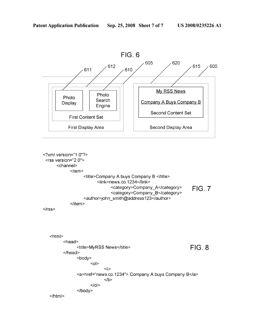 PROVIDING INTERACTION BETWEEN A FIRST CONTENT SET AND A SECOND CONTENT SET IN A COMPUTER SYSTEM - diagram, schematic, and image 08