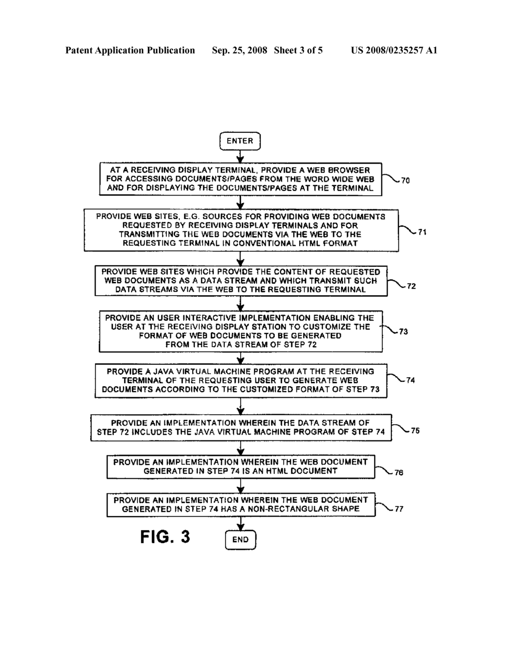 CUSTOMIZING THE FORMAT OF WEB DOCUMENT PAGES RECEIVED AT REQUESTING COMPUTER CONTROLLED WEB TERMINALS - diagram, schematic, and image 04