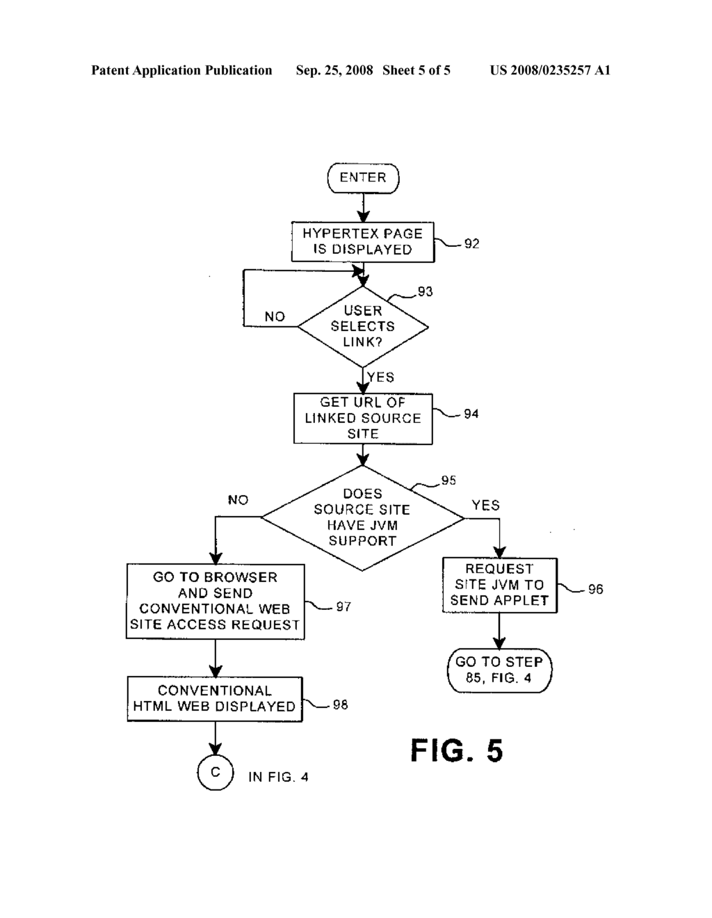 CUSTOMIZING THE FORMAT OF WEB DOCUMENT PAGES RECEIVED AT REQUESTING COMPUTER CONTROLLED WEB TERMINALS - diagram, schematic, and image 06