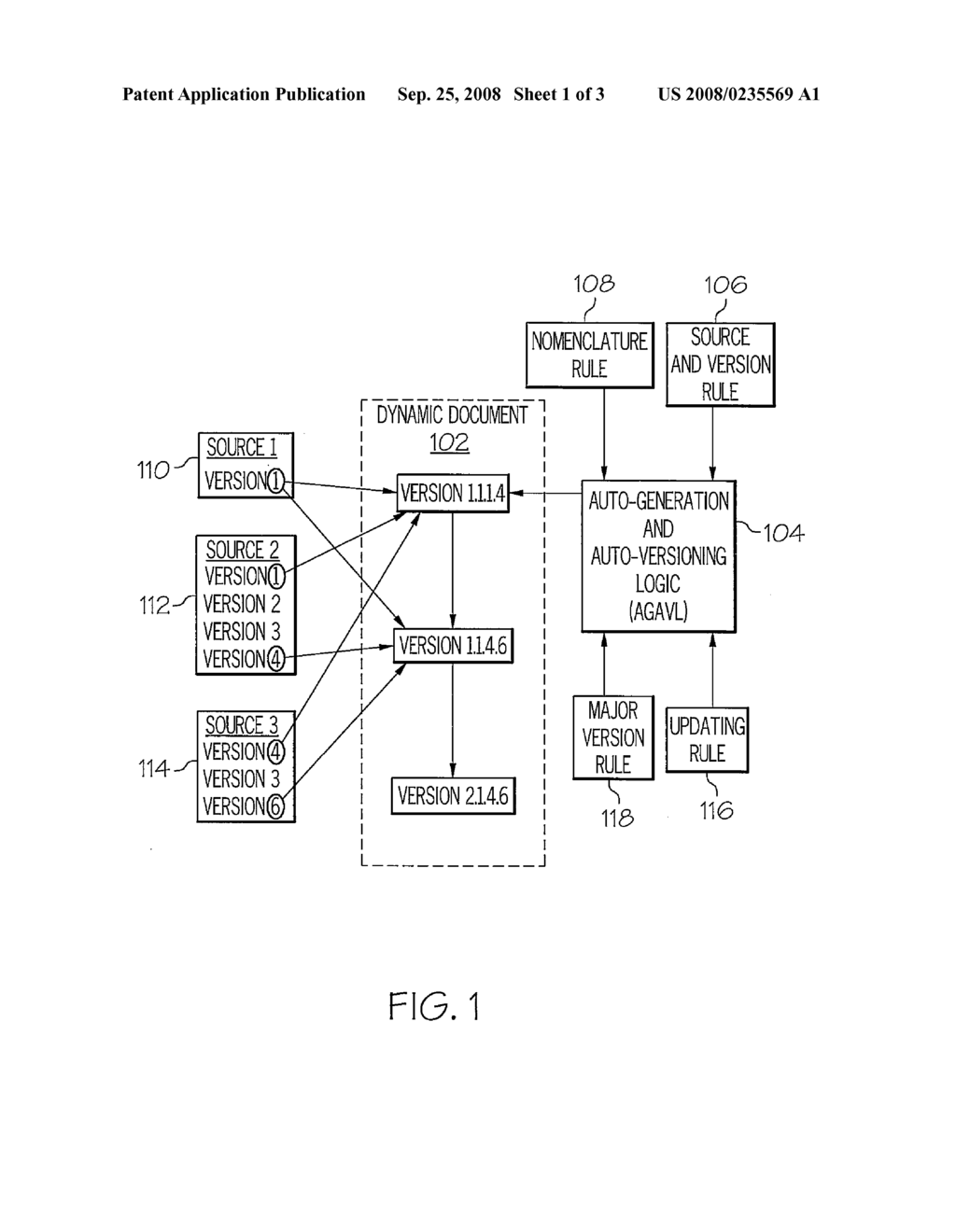 AUTO-GENERATION AND AUTO-VERSIONING OF A MULTI-SOURCED DYNAMIC DOCUMENT - diagram, schematic, and image 02