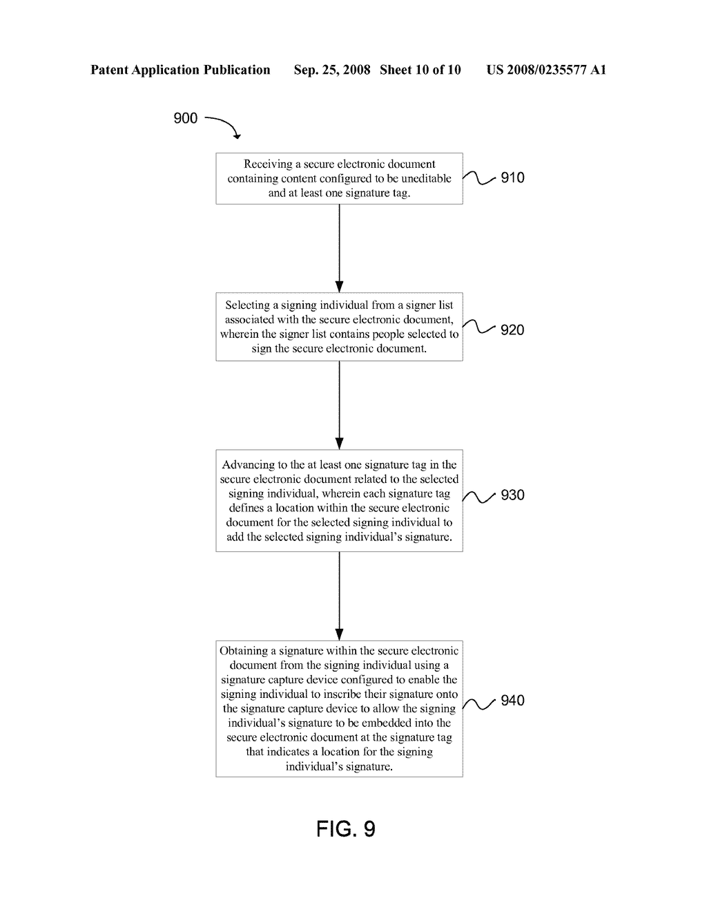 SYSTEM AND METHOD FOR EMBEDDING A WRITTEN SIGNATURE INTO A SECURE ELECTRONIC DOCUMENT - diagram, schematic, and image 11