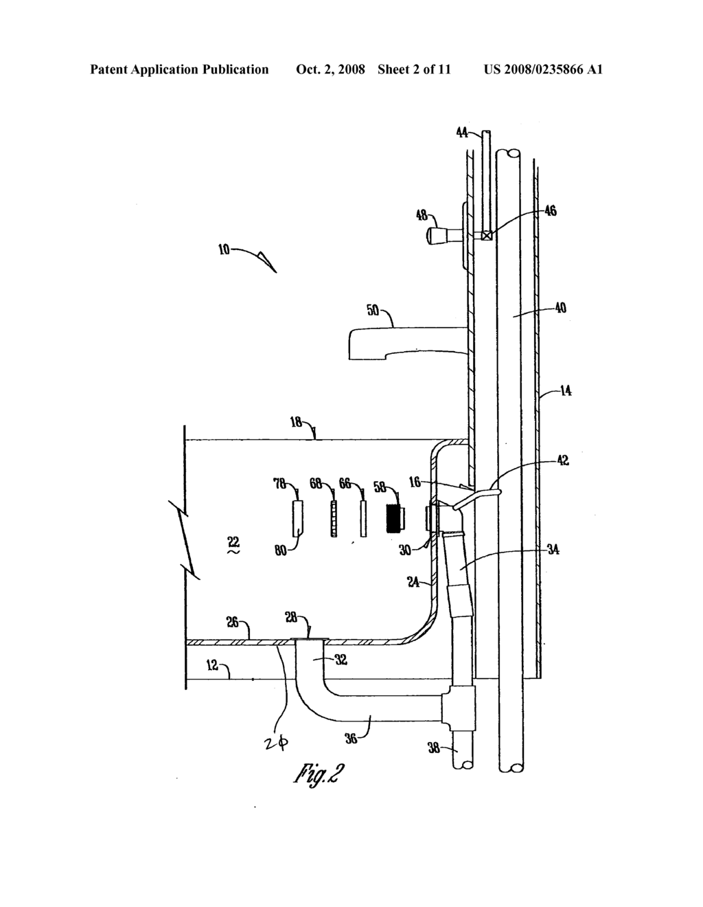 Overflow Assembly for Bathtubs and the Like - diagram, schematic, and image 03