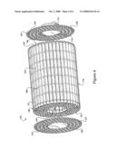 Exhaust particulate filter for a machine engine system and assembly method therefor diagram and image