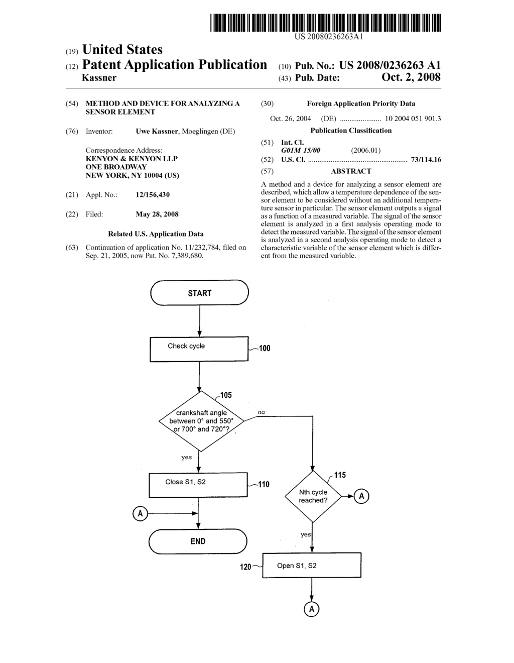 Method and device for analyzing a sensor element - diagram, schematic, and image 01