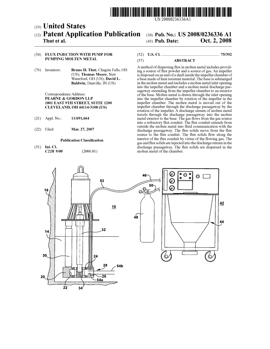 FLUX INJECTION WITH PUMP FOR PUMPING MOLTEN METAL - diagram, schematic, and image 01