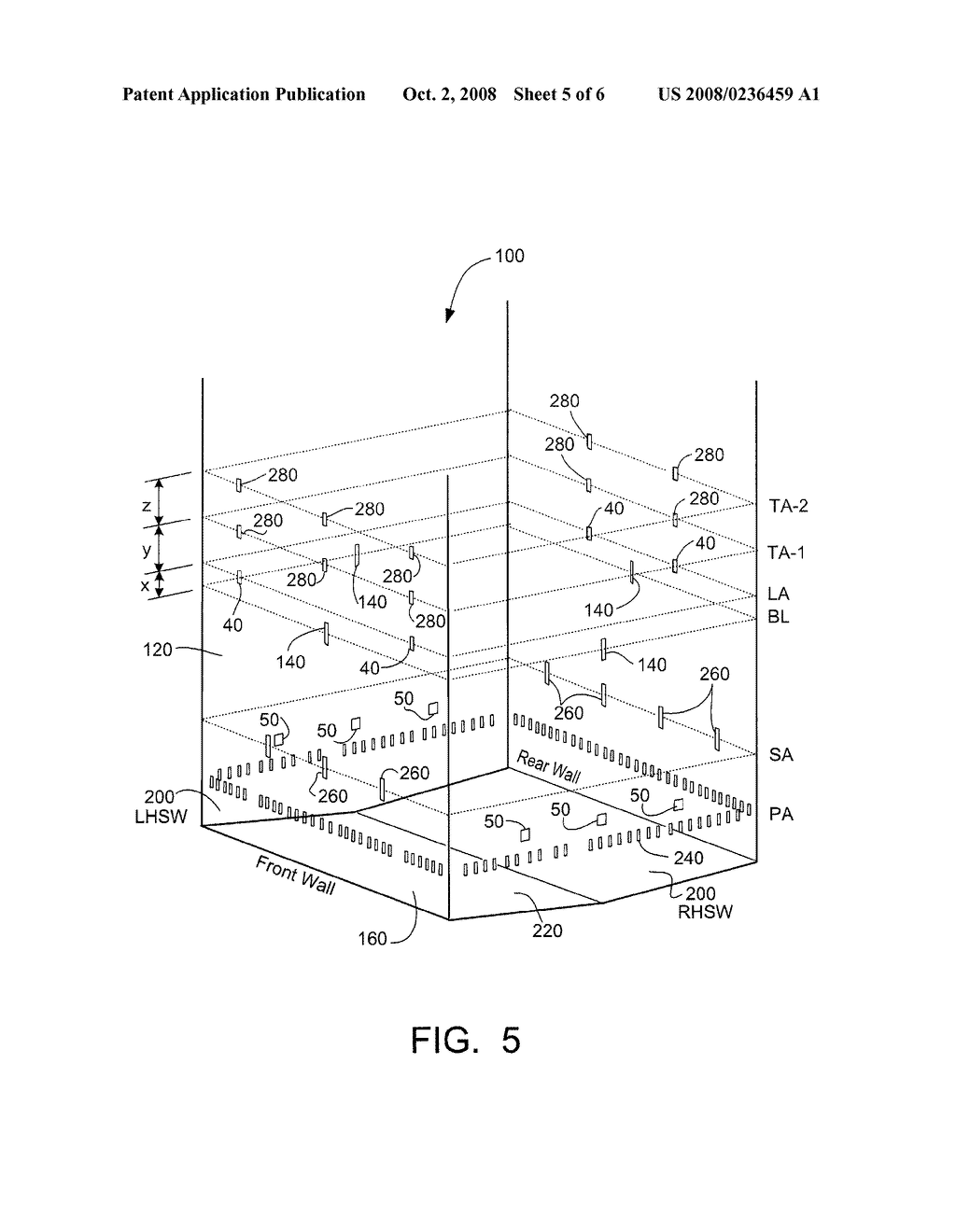 RECOVERY BOILER COMBUSTION AIR SYSTEM WITH INTERMEDIATE AIR PORTS VERTICALLY ALIGNED WITH MULTIPLE LEVELS OF TERTIARY AIR PORTS - diagram, schematic, and image 06