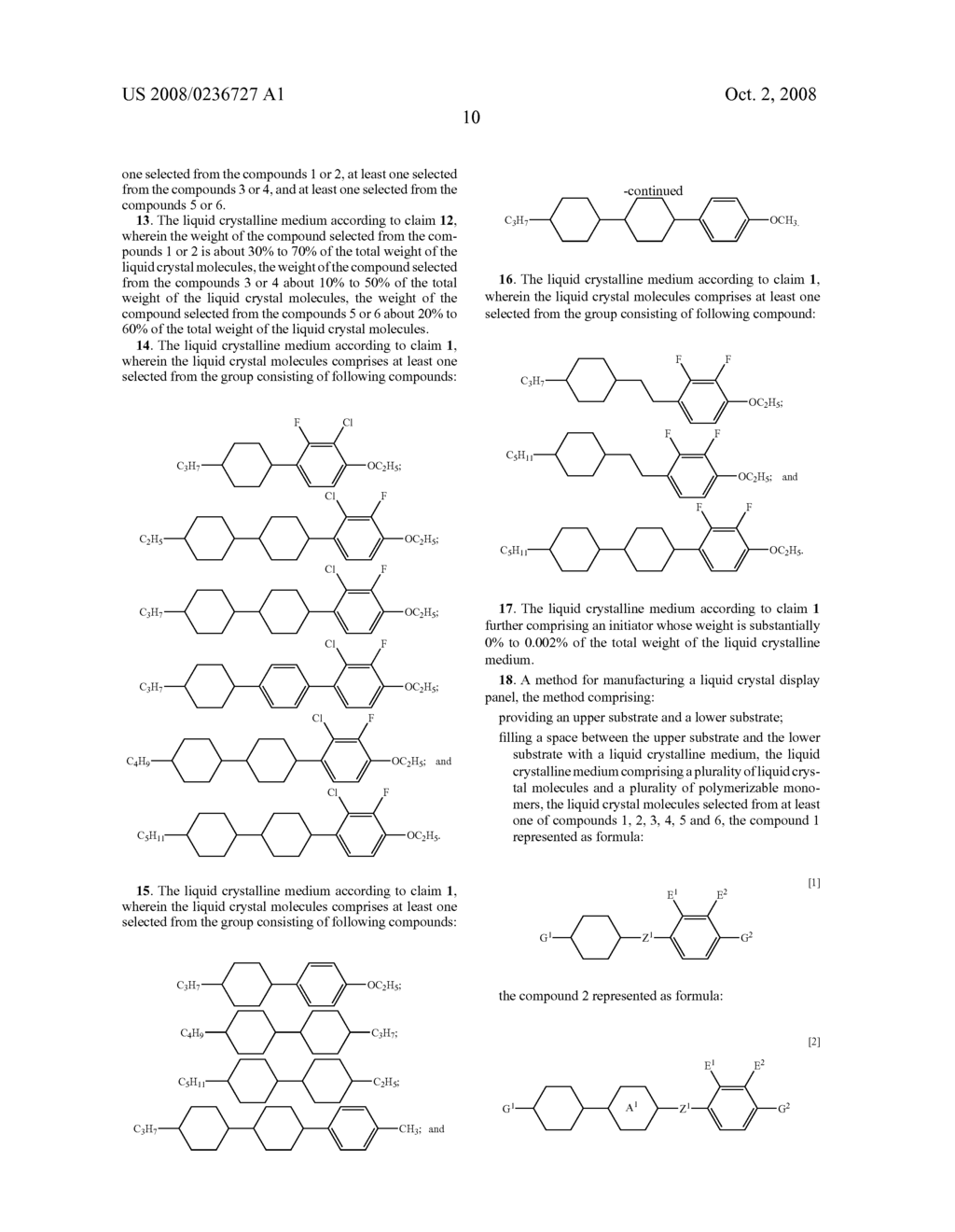 Liquid crystalline medium and method for manufacturing liquid crystal display panel - diagram, schematic, and image 13