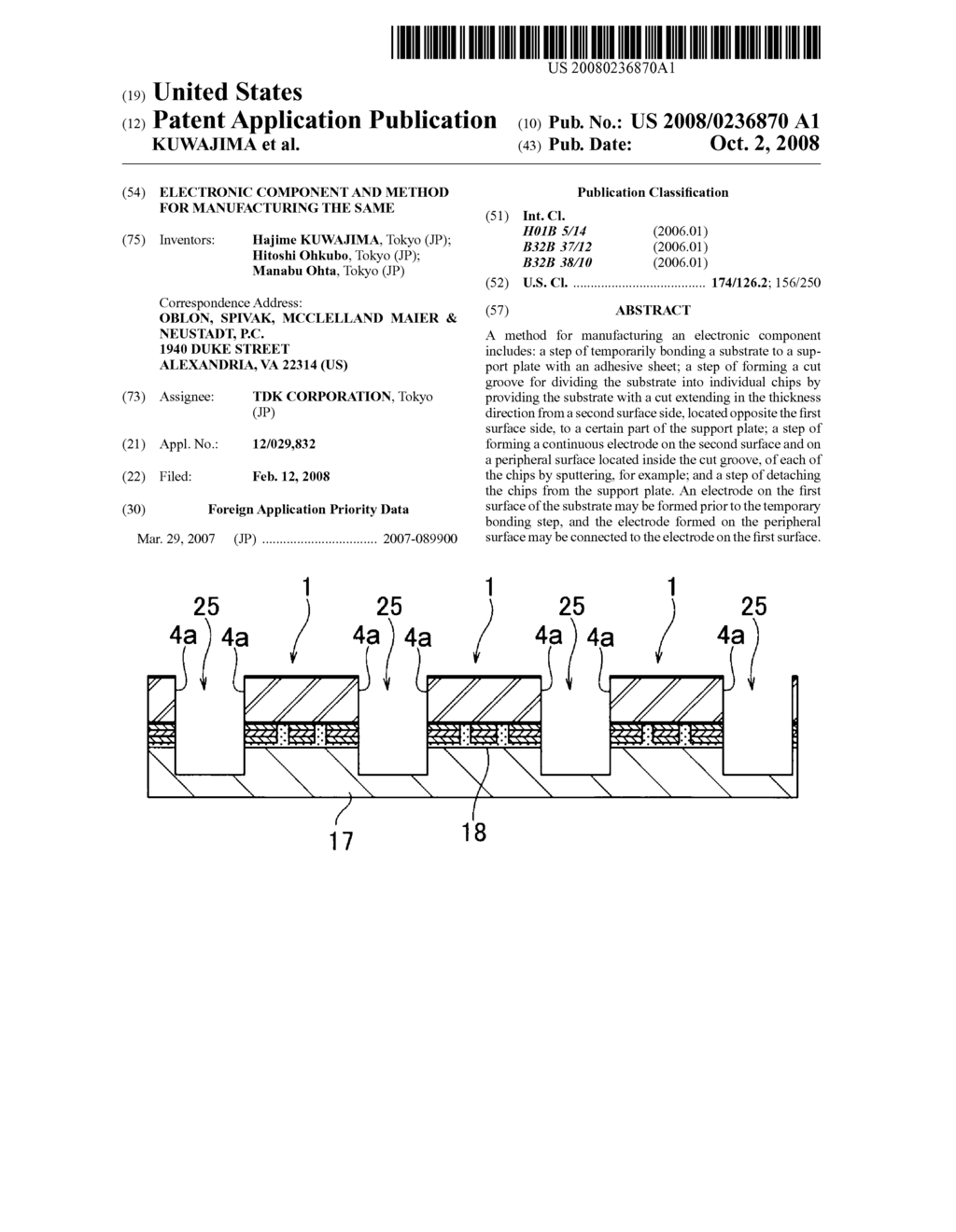 ELECTRONIC COMPONENT AND METHOD FOR MANUFACTURING THE SAME - diagram, schematic, and image 01