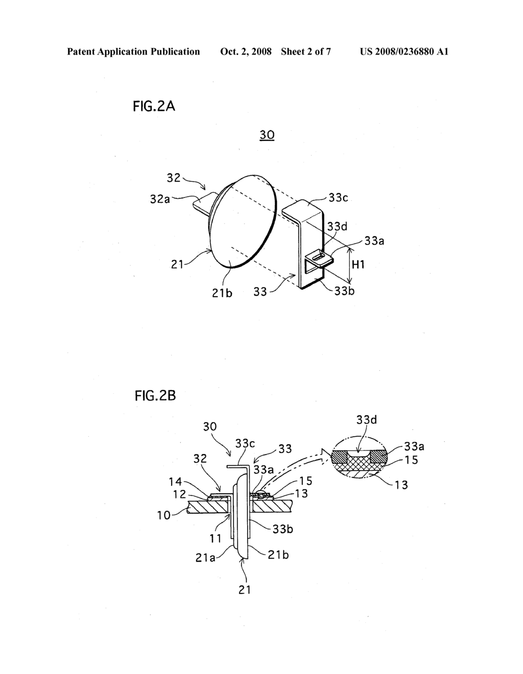 MOUNTING BOARD INCLUDING A FLAT-TYPE ELECTRICAL ELEMENT AND CAPABLE OF BEING REDUCED IN SIZE, AND LEAD-ATTACHED ELECTRIC ELEMENT THAT IS FLAT IN SHAPE AND HAS A LEAD BONDED TO EACH ELECTRODE FACE - diagram, schematic, and image 03