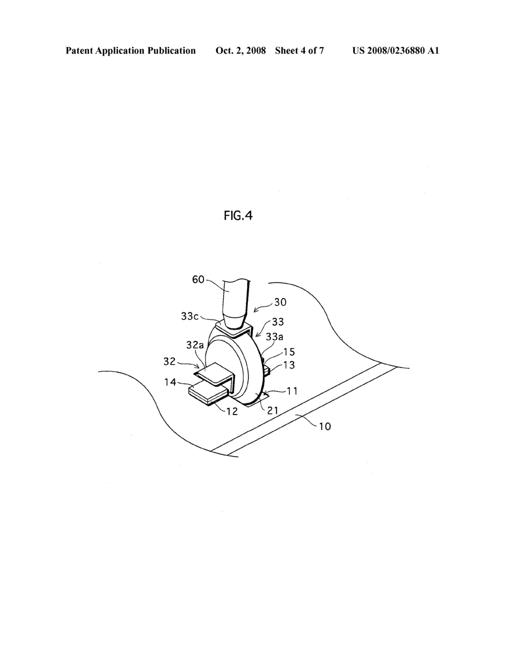 MOUNTING BOARD INCLUDING A FLAT-TYPE ELECTRICAL ELEMENT AND CAPABLE OF BEING REDUCED IN SIZE, AND LEAD-ATTACHED ELECTRIC ELEMENT THAT IS FLAT IN SHAPE AND HAS A LEAD BONDED TO EACH ELECTRODE FACE - diagram, schematic, and image 05