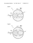 Process and device for simulated moving bed separation with a reduced number of valves and lines diagram and image