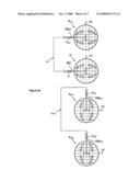 Process and device for simulated moving bed separation with a reduced number of valves and lines diagram and image