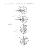 Process and device for simulated moving bed separation with a reduced number of valves and lines diagram and image