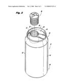 Resealable beverage container diagram and image