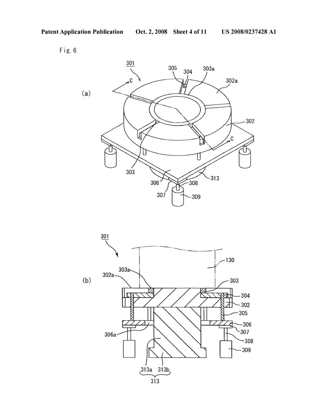 HONEYCOMB STRUCTURE MOUNTING BASE AND HONEYCOMB STRUCTURE INSPECTION APPARATUS - diagram, schematic, and image 05