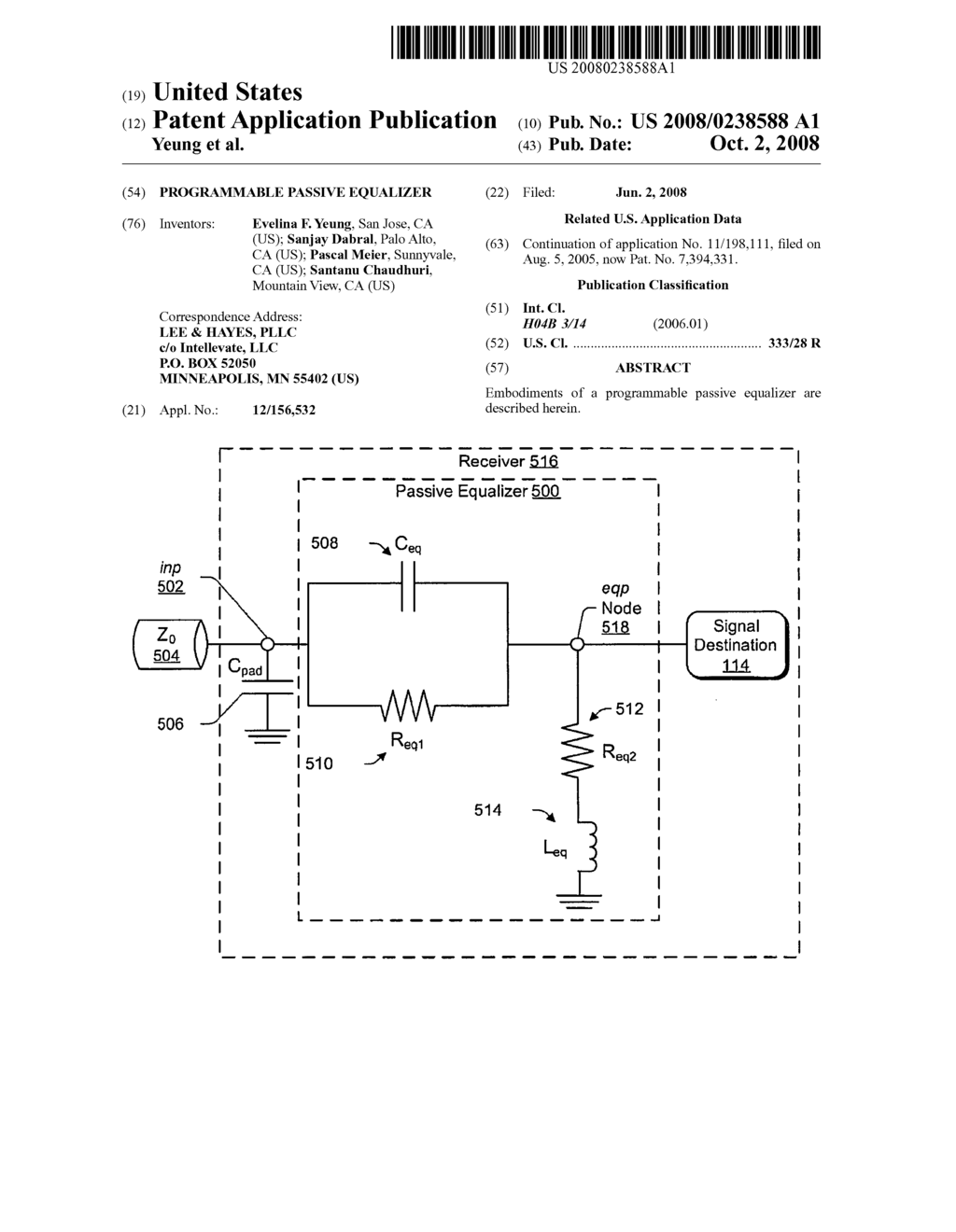 Programmable passive equalizer - diagram, schematic, and image 01