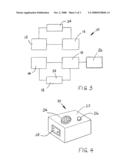 Warning device and method diagram and image