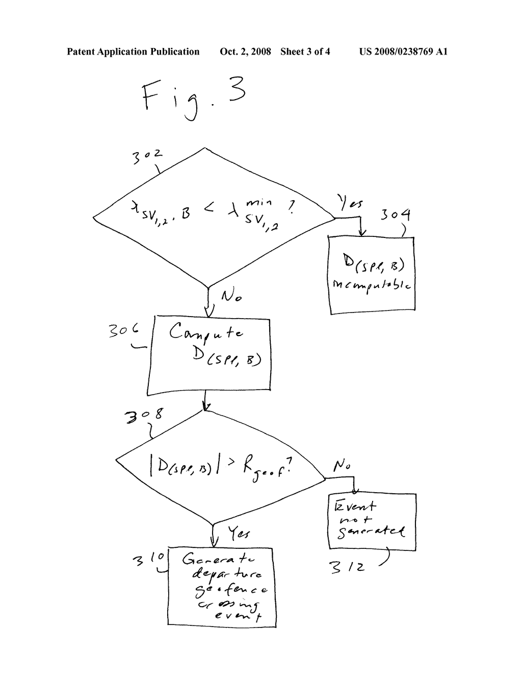 GEOFENCING AND ROUTE ADHERENCE IN GLOBAL POSITIONING SYSTEM WITH SIGNALS FROM FEWER THAN THREE SATELLITES - diagram, schematic, and image 04