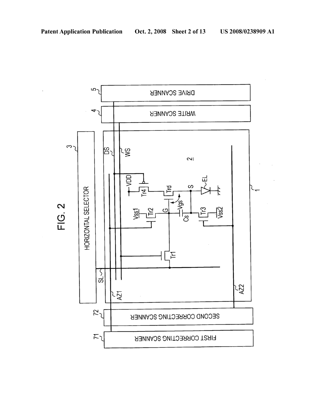 Display device, driving method therefor, and electronic apparatus - diagram, schematic, and image 03