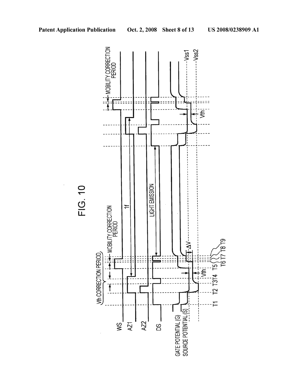 Display device, driving method therefor, and electronic apparatus - diagram, schematic, and image 09