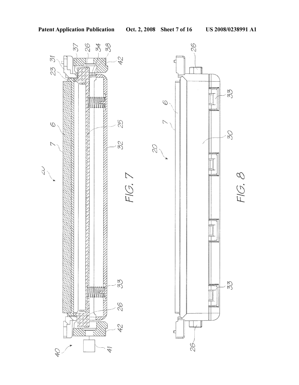 Printhead assembly with a printhead, a wicking element and a pad to facilitate the transferral of ink from the printhead to the wicking element. - diagram, schematic, and image 08