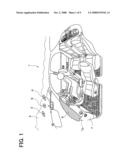 VISIBLE LASER BEAM PROJECTION SYSTEM AND METHOD OF MOUNTING VISIBLE LASER BEAM PROJECTION DEVICE diagram and image