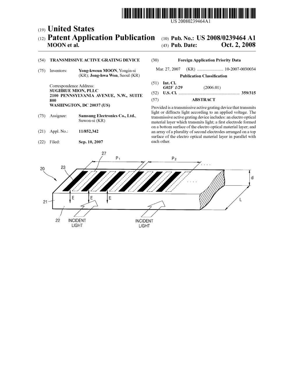 TRANSMISSIVE ACTIVE GRATING DEVICE - diagram, schematic, and image 01