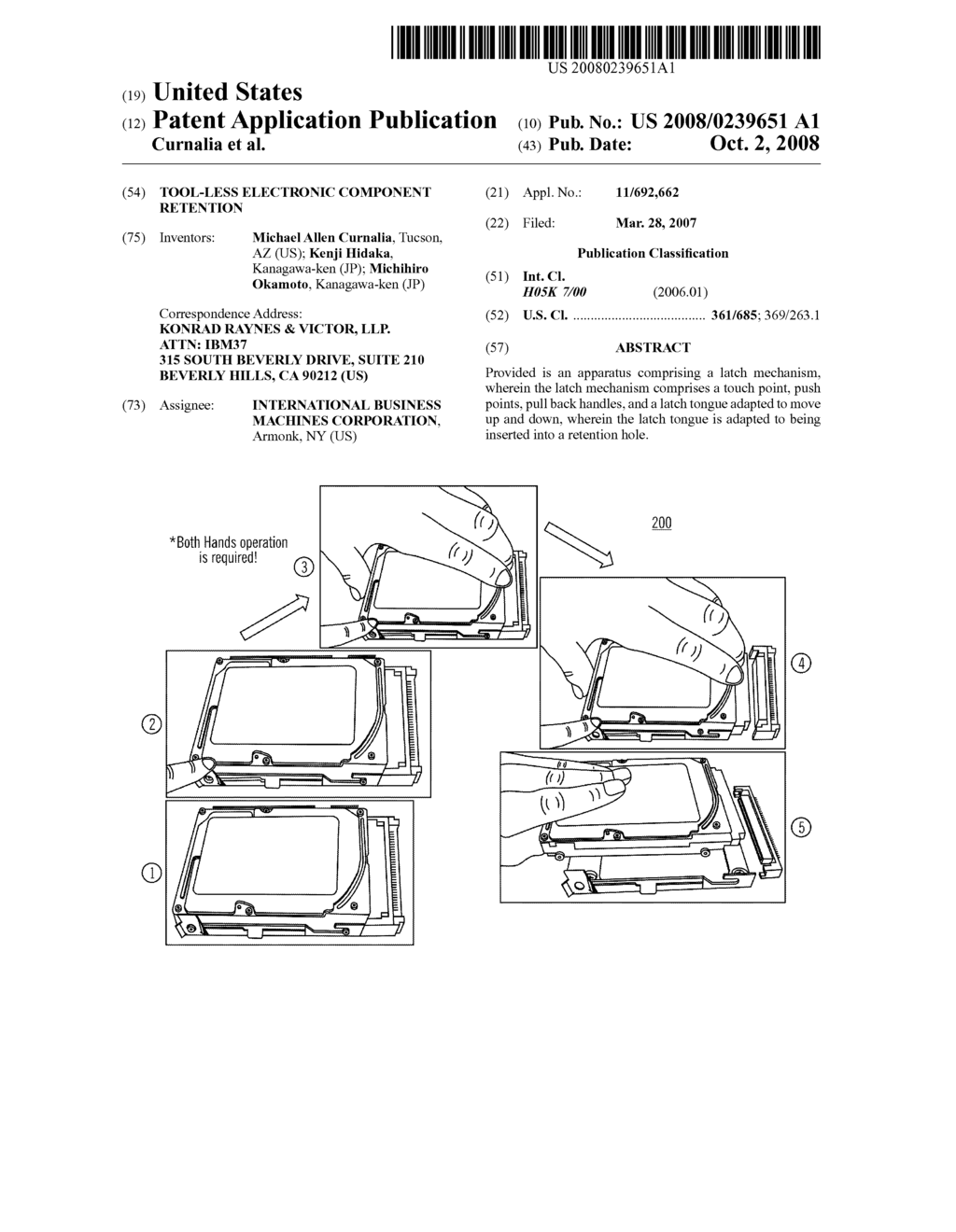 TOOL-LESS ELECTRONIC COMPONENT RETENTION - diagram, schematic, and image 01