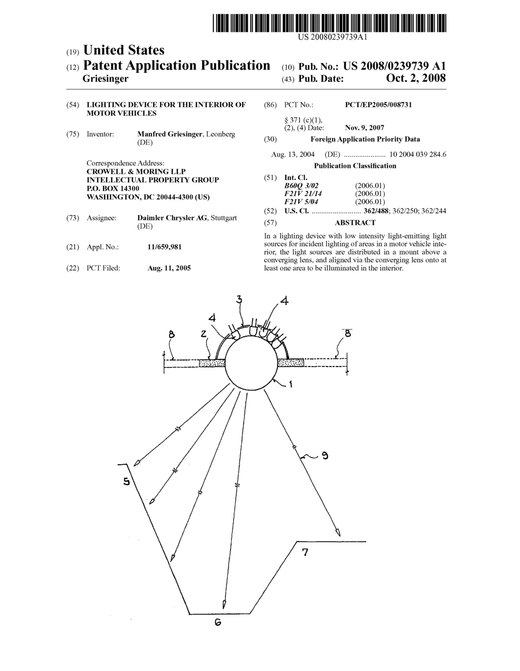 Lighting Device For The Interior Of Motor Vehicles - diagram, schematic, and image 01