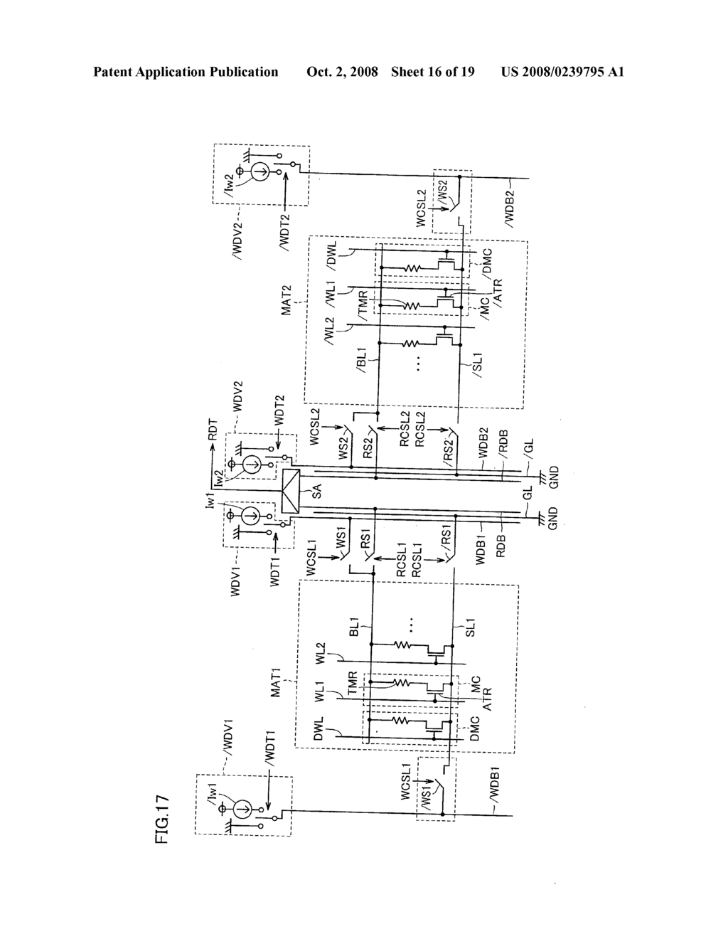 NONVOLATILE MEMORY DEVICE WITH WRITE ERROR SUPPRESSED IN READING DATA - diagram, schematic, and image 17