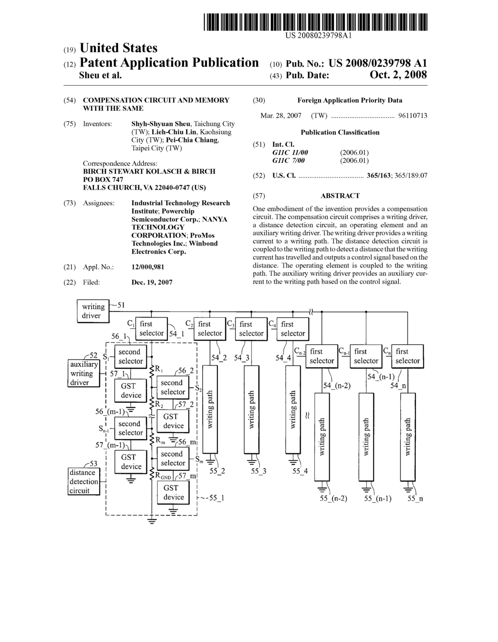 Compensation circuit and memory with the same - diagram, schematic, and image 01