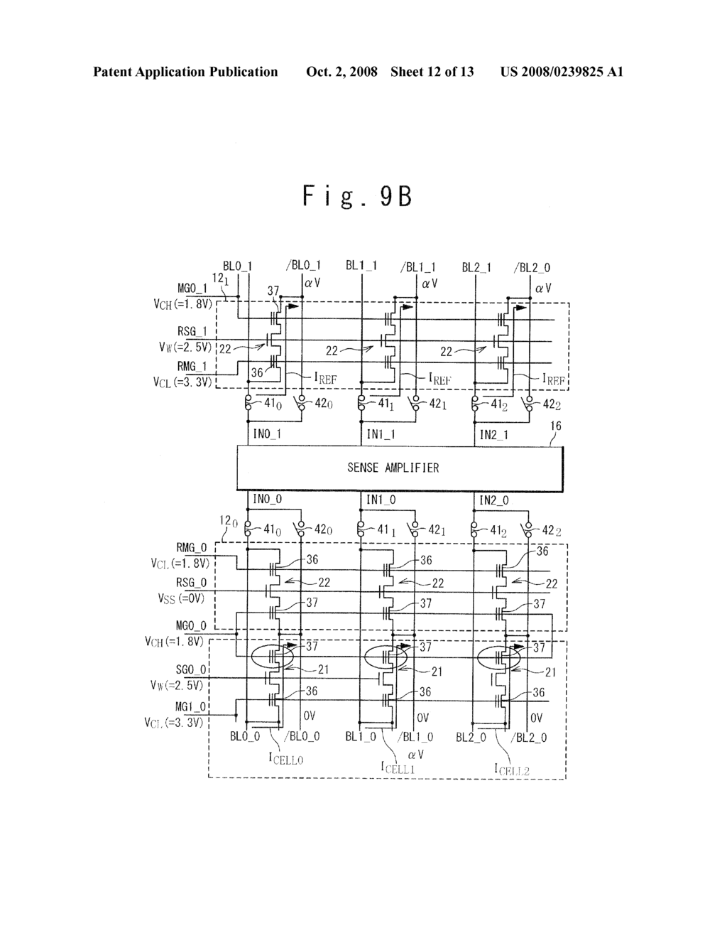 FLOATING GATE MEMORY DEVICE WITH IMPROVED REFERENCE CURRENT GENERATION - diagram, schematic, and image 13