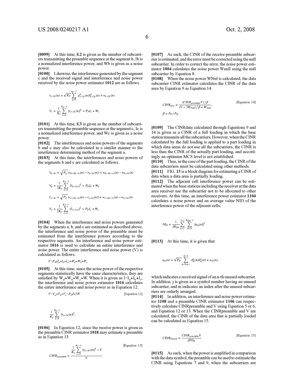 Cinr Estimating Method and Device Using Preamble in Ofdm - diagram, schematic, and image 20