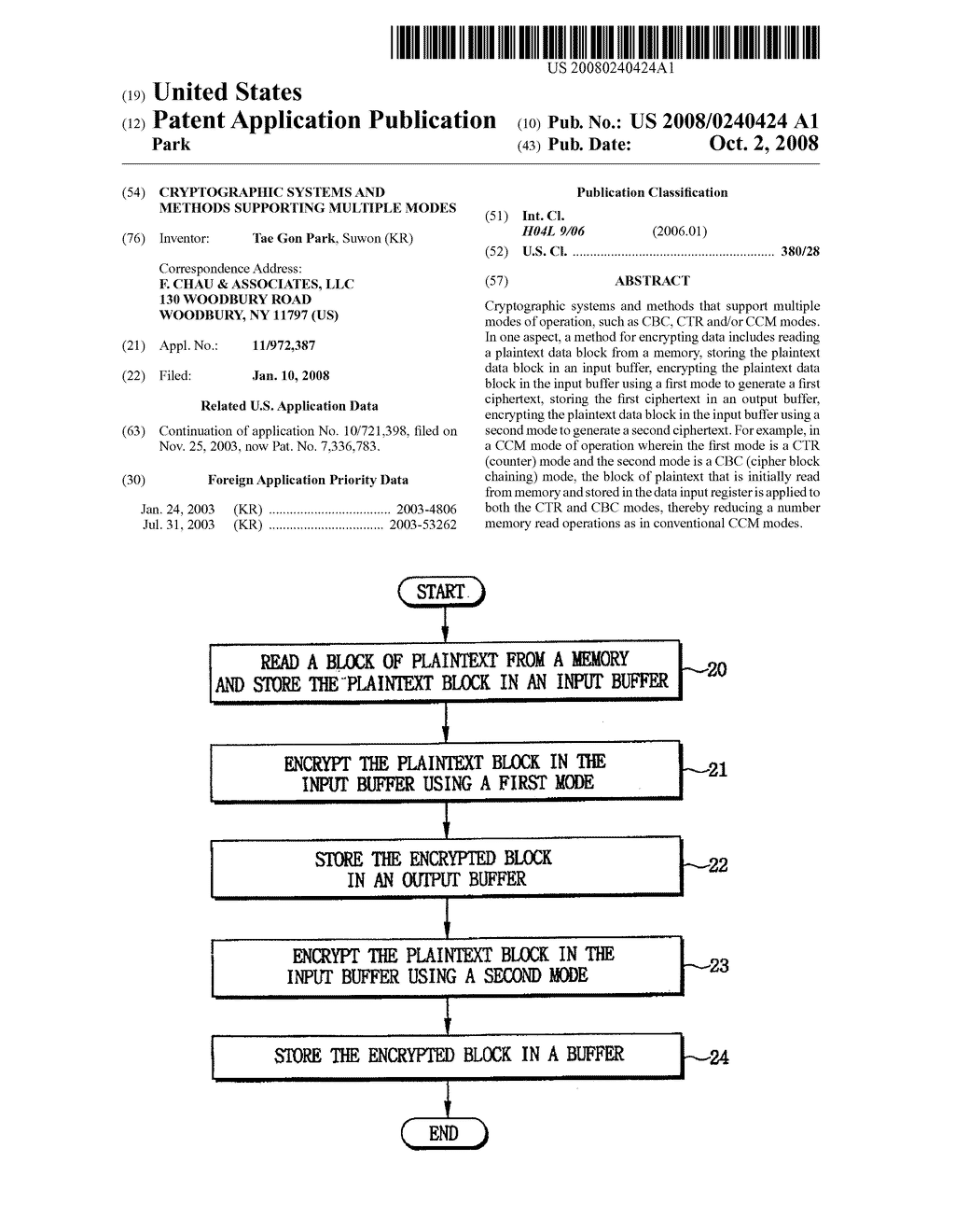 CRYPTOGRAPHIC SYSTEMS AND METHODS SUPPORTING MULTIPLE MODES - diagram, schematic, and image 01